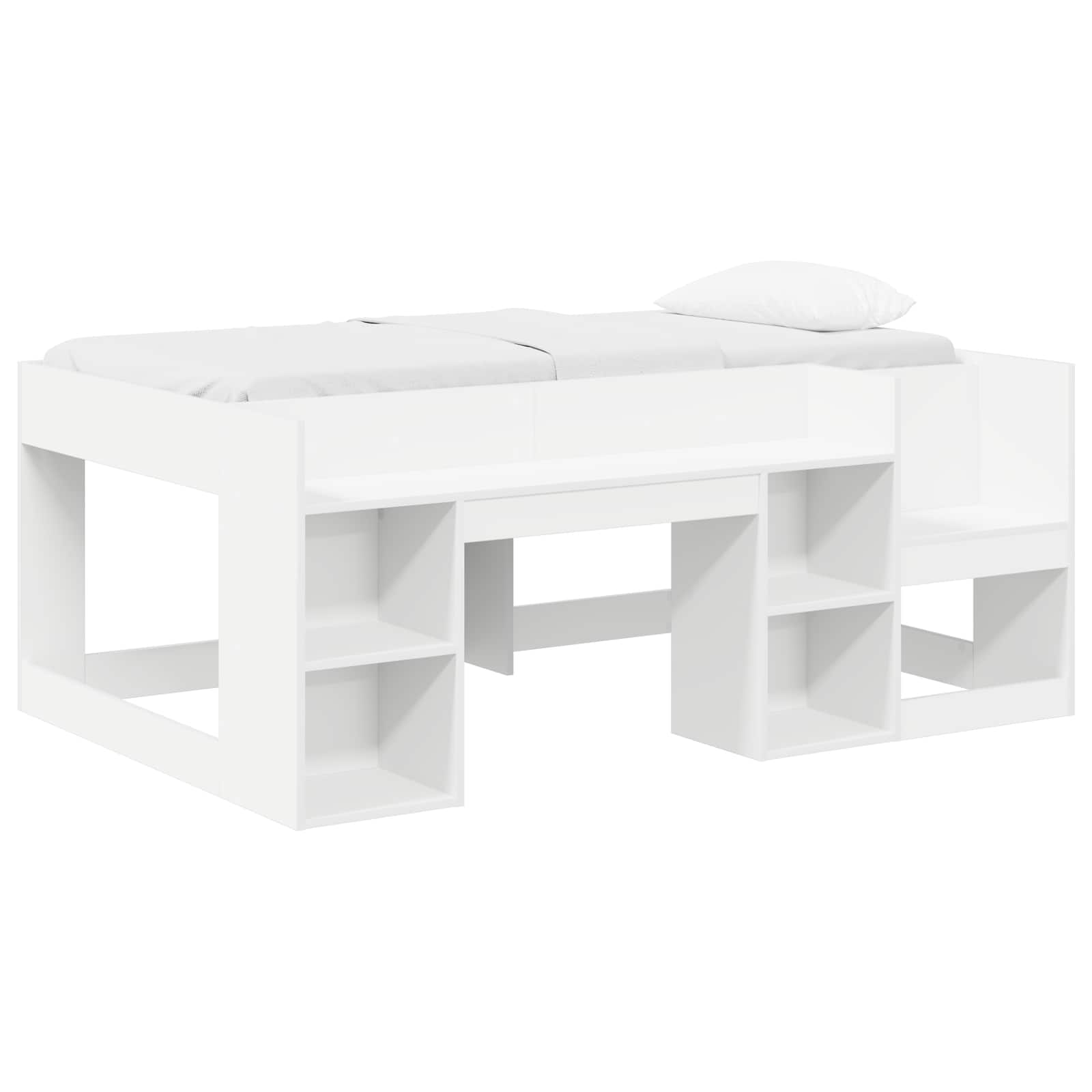 Telaio del letto con storage Bianco 80 x 160 cm | homemem39