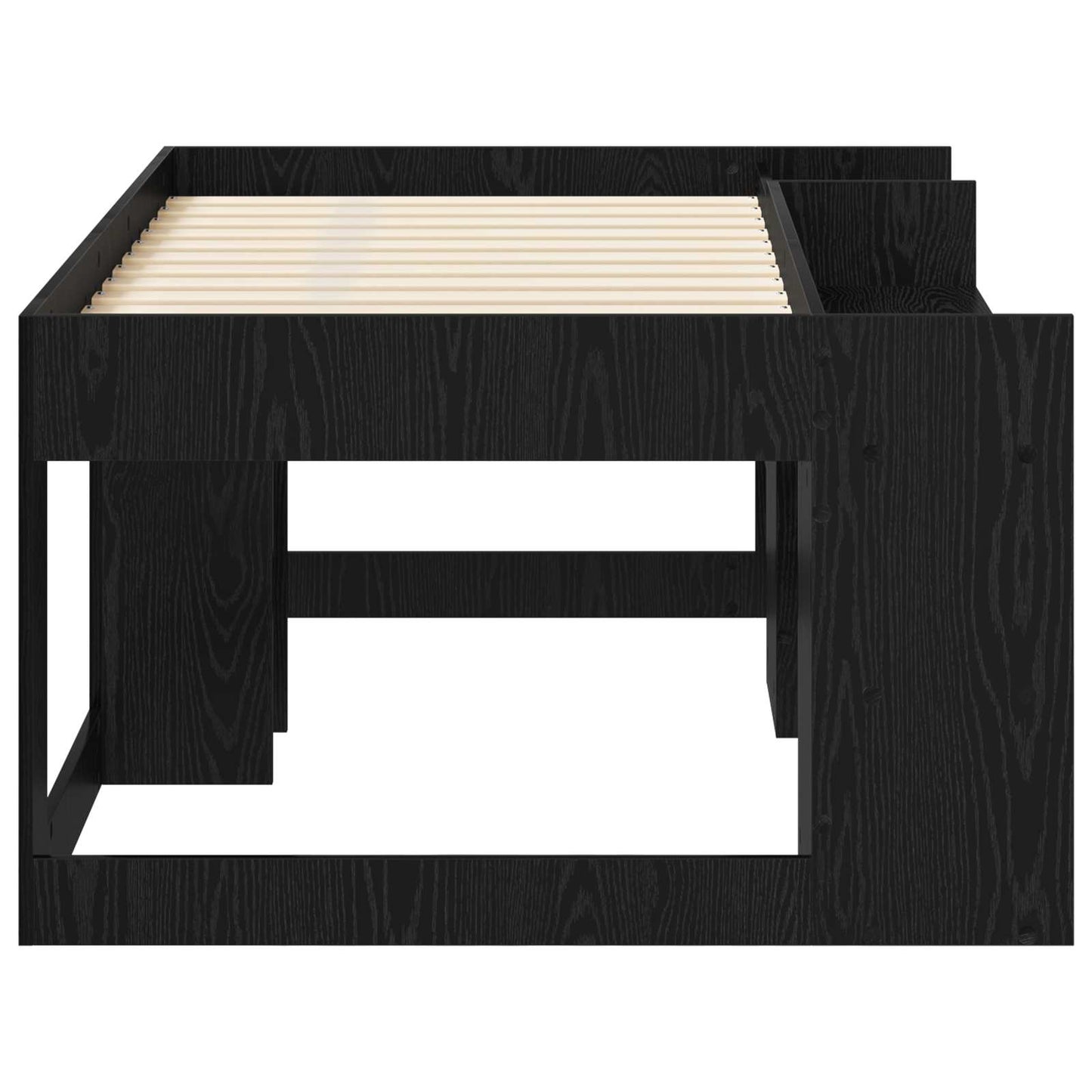 Telaio del letto con storage Rovere Nero 80 x 160 cm | homemem39