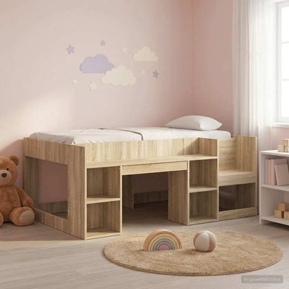 Telaio del letto con storage Rovere Sonoma 80 x 160 cm | homemem39