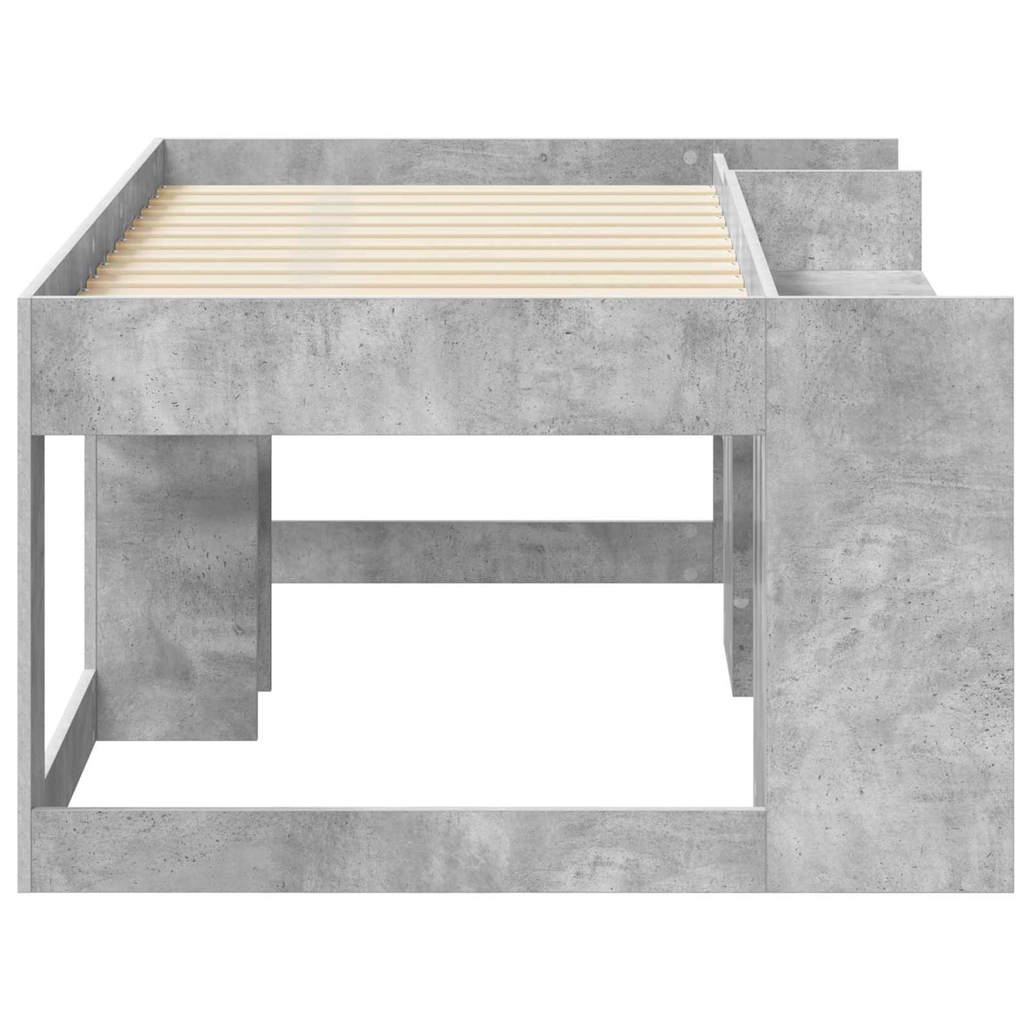 Telaio del letto con storage Grigio Cemento 80 x 160 cm | homemem39