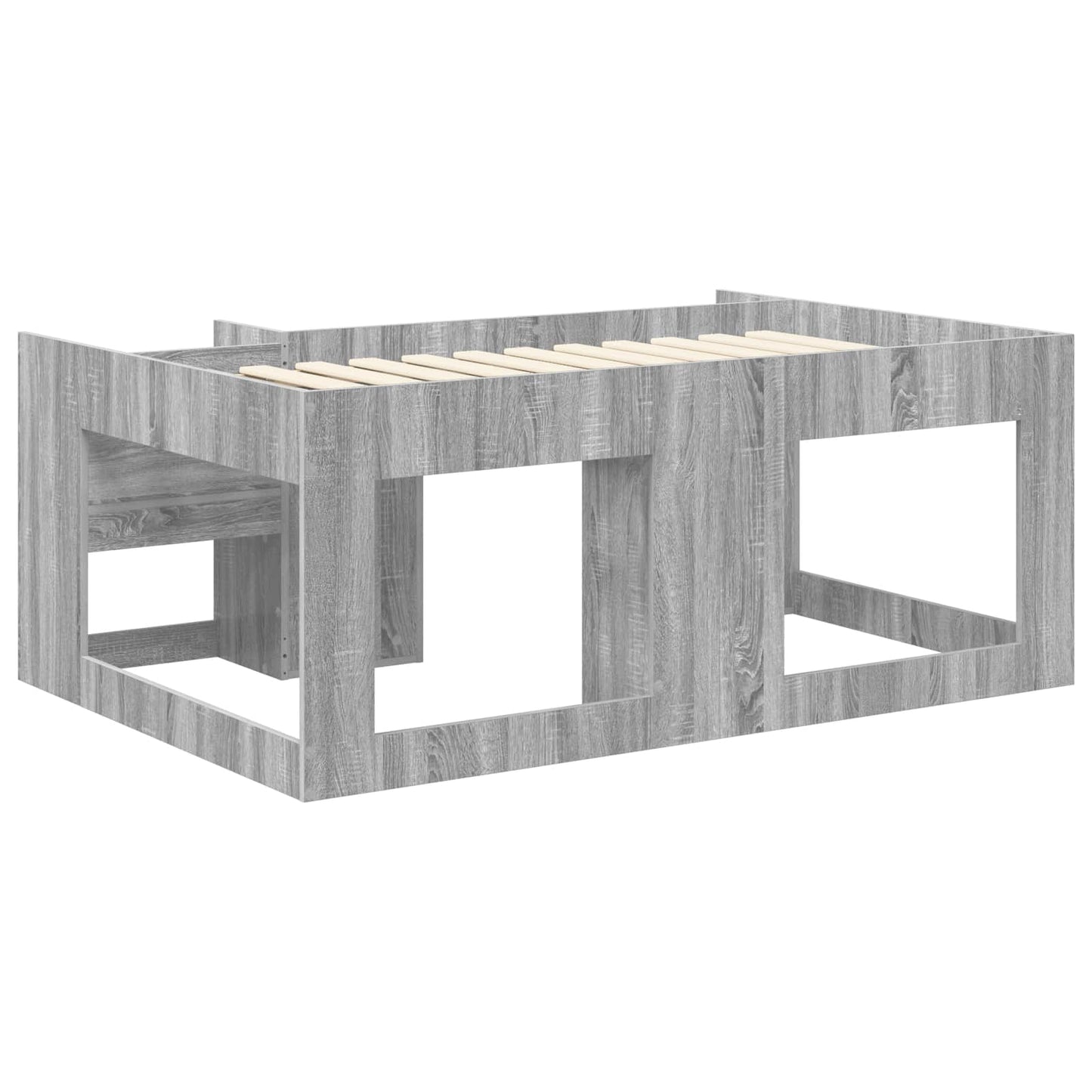 Telaio del letto con storage Sonoma grigio 80 x 160 cm | homemem39