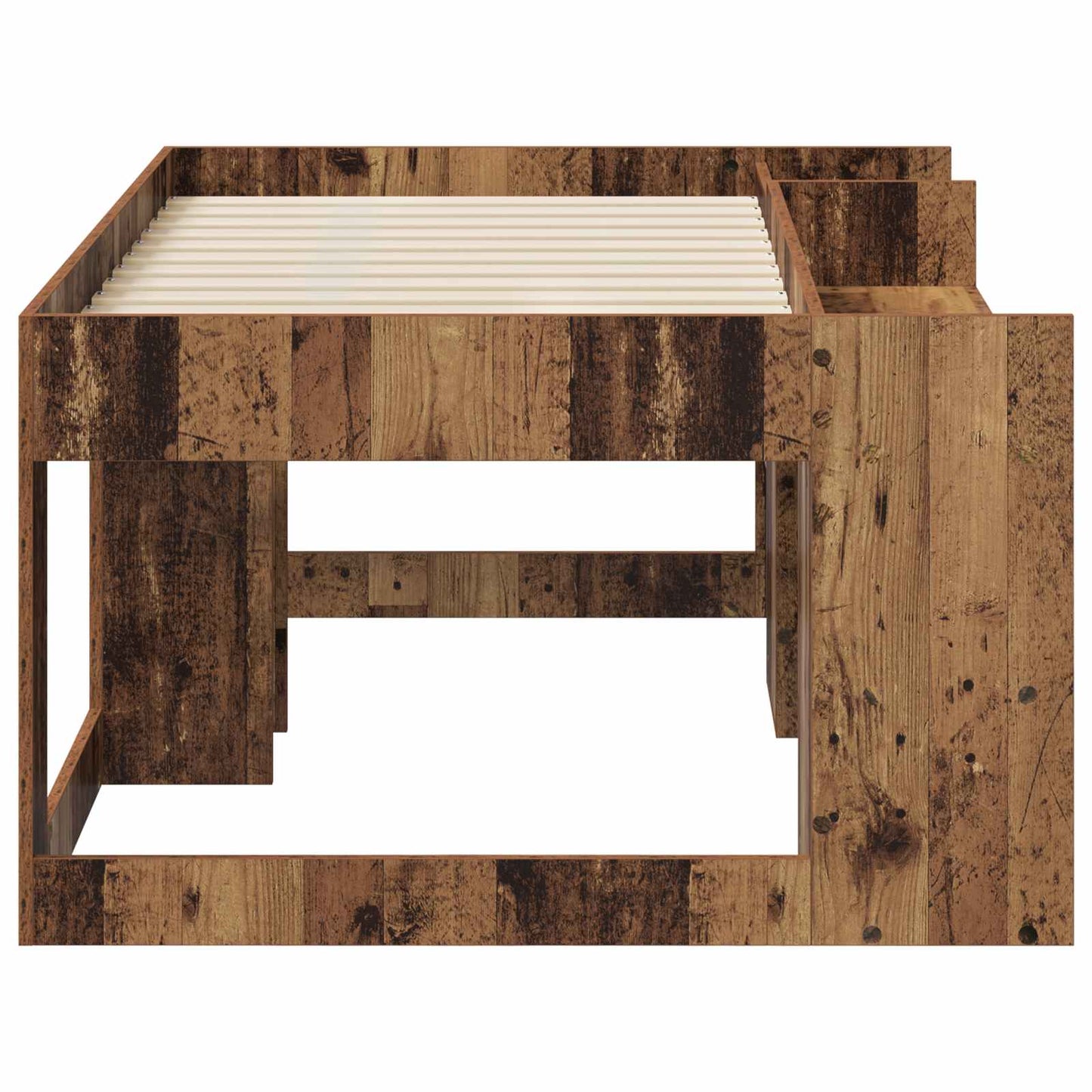 Telaio del letto con storage Legno antico 80 x 160 cm | homemem39