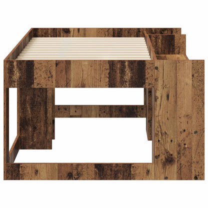 Telaio del letto con storage Legno antico 80 x 160 cm | homemem39