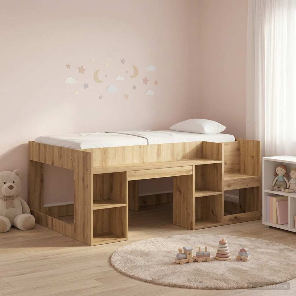 Telaio del letto con storage Rovere Artigianale 80 x 160 cm | homemem39