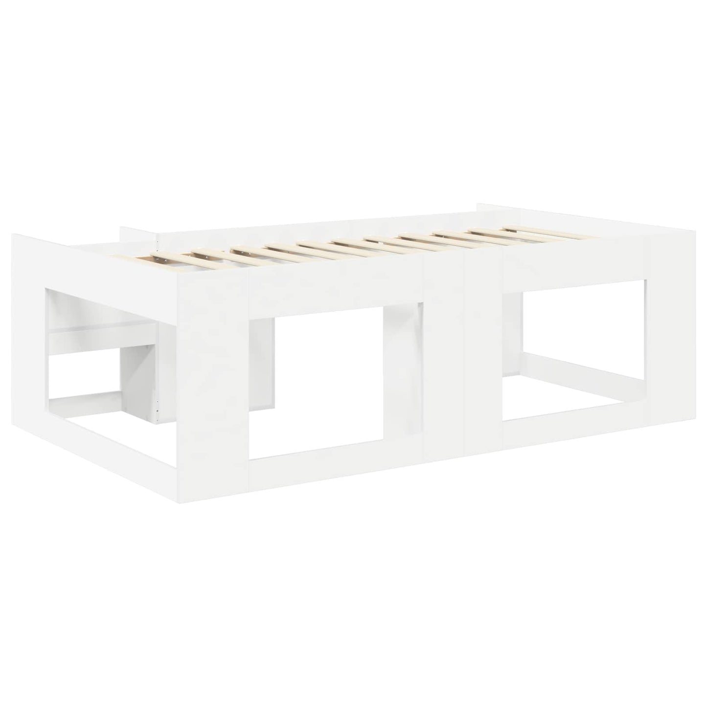 Telaio del letto con storage Bianco 90 x 190 cm | homemem39