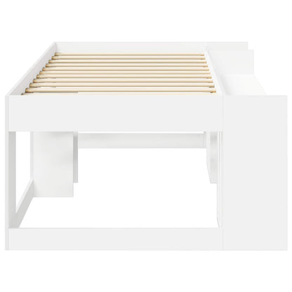 Telaio del letto con storage Bianco 90 x 190 cm | homemem39