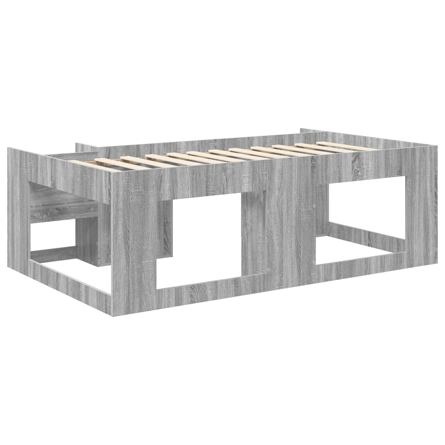 Telaio del letto con storage Sonoma grigio 90 x 190 cm | homemem39