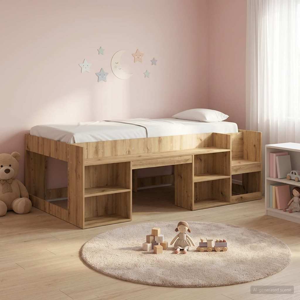 Telaio del letto con storage Rovere Artigianale 90 x 190 cm | homemem39