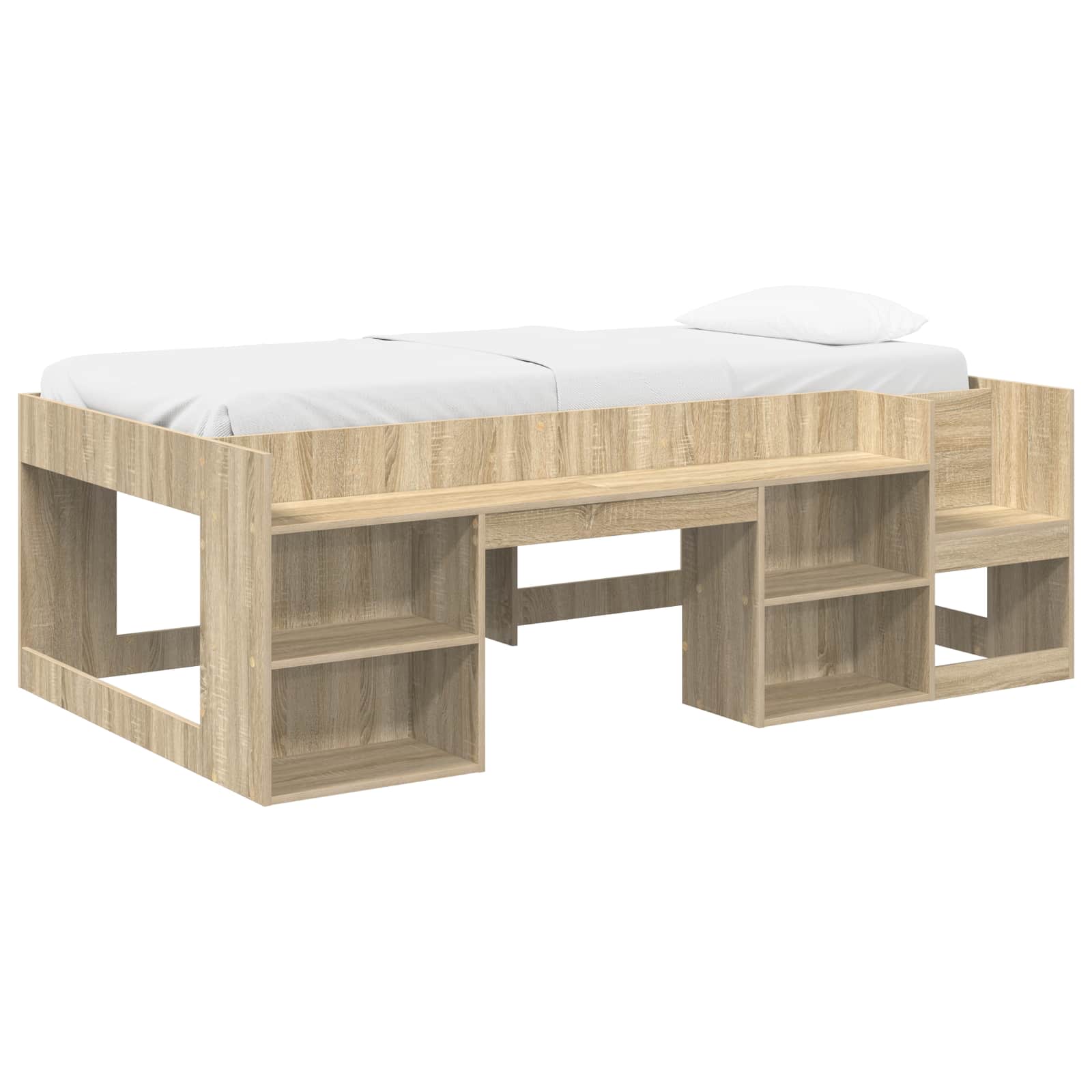 Telaio del letto con storage Rovere Sonoma 75 x 190 cm | homemem39