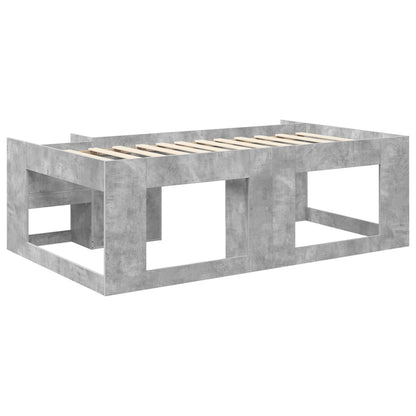 Telaio del letto con storage Grigio Cemento 75 x 190 cm | homemem39