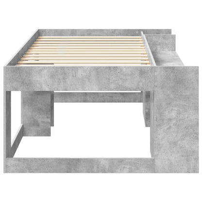 Telaio del letto con storage Grigio Cemento 75 x 190 cm | homemem39