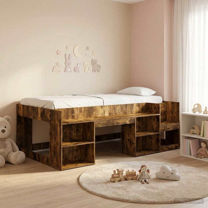 Telaio del letto con storage Rovere Fumo 75 x 190 cm | homemem39