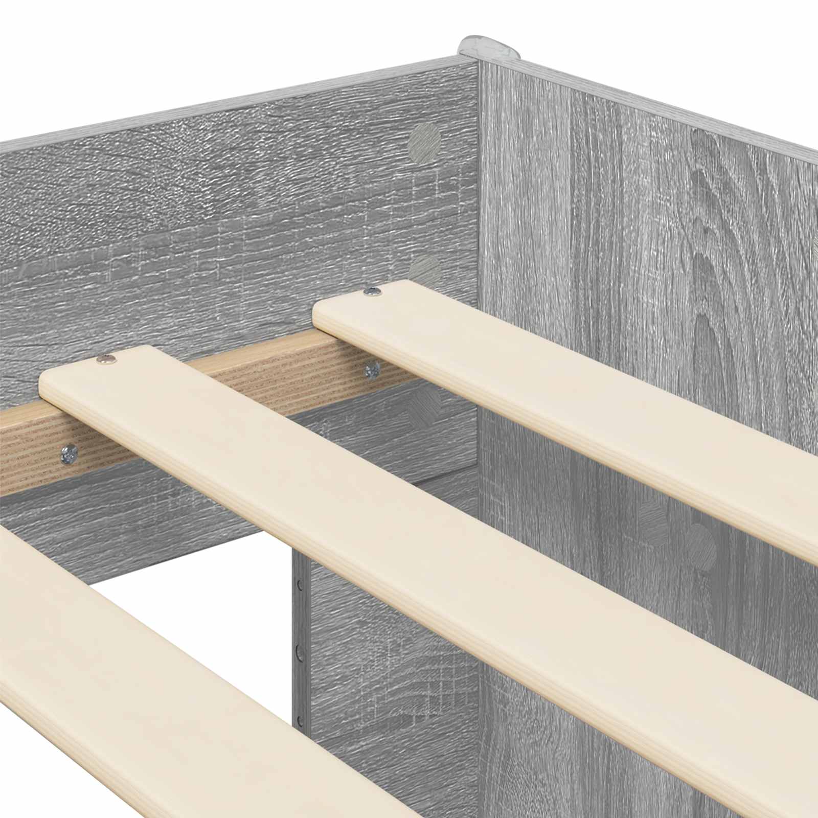 Telaio del letto con storage Sonoma grigio 75 x 190 cm | homemem39