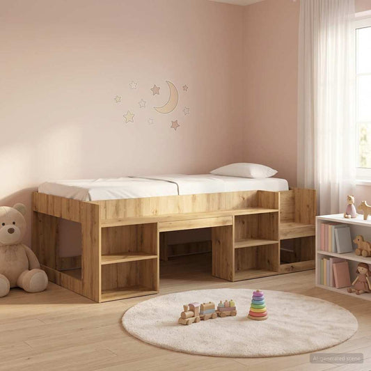 Telaio del letto con storage Rovere Artigianale 75 x 190 cm | homemem39