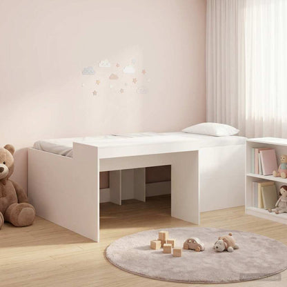 Letto alto per bambini con scrivania Bianco 80 x 200 cm | homemem39