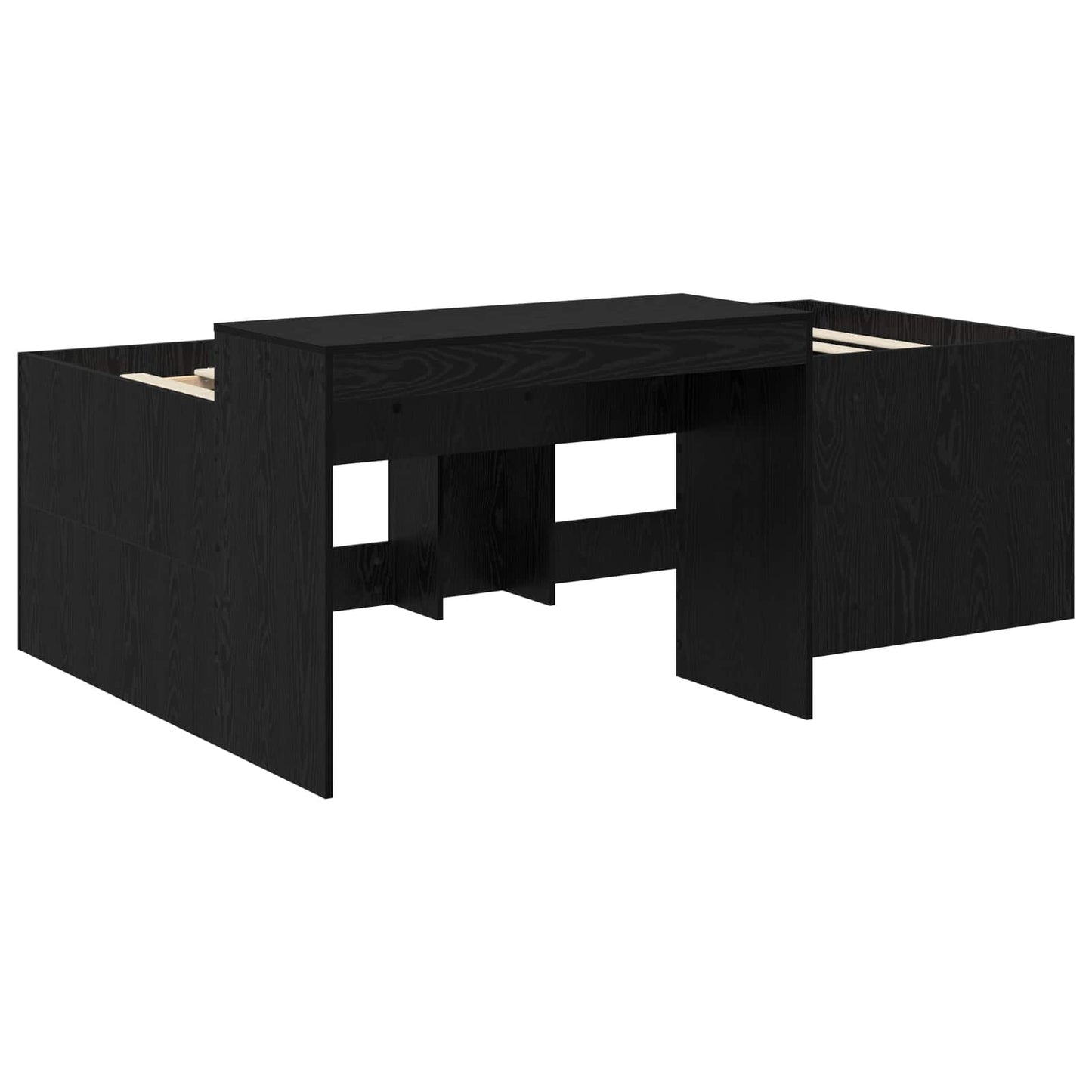 Letto alto per bambini con scrivania Nero 80 x 200 cm | homemem39