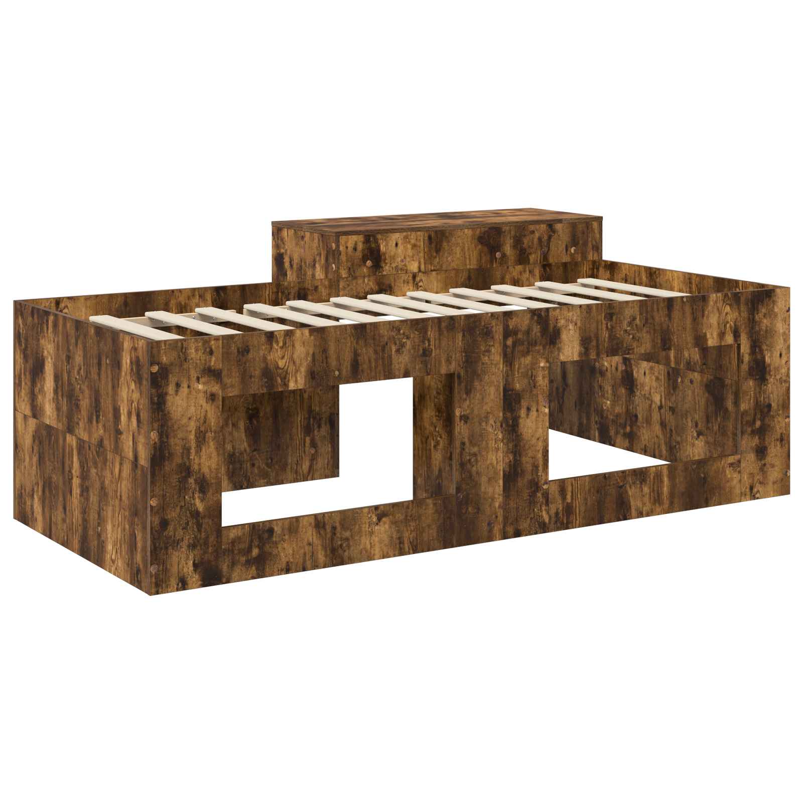 Letto alto per bambini con scrivania Rovere Fumo 80 x 200 cm | homemem39