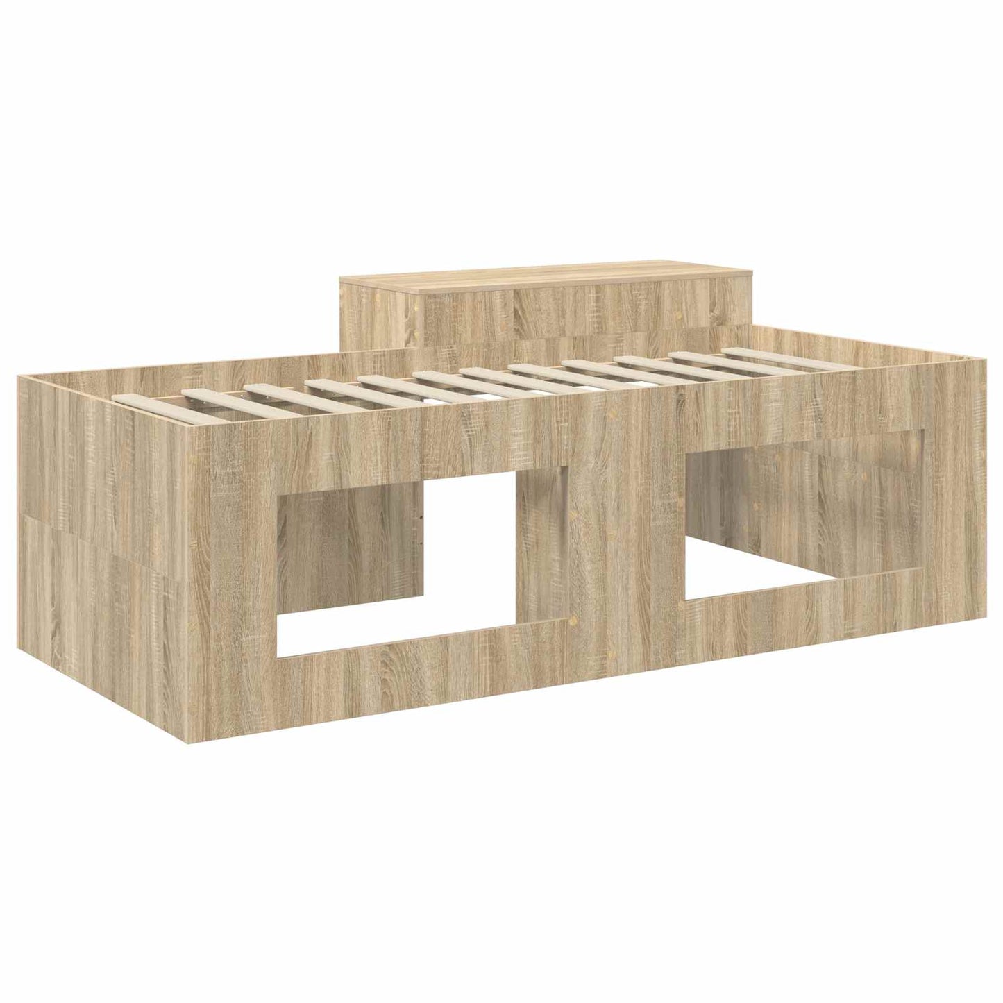 Letto alto per bambini con scrivania Rovere Sonoma 90 x 200 cm | homemem39