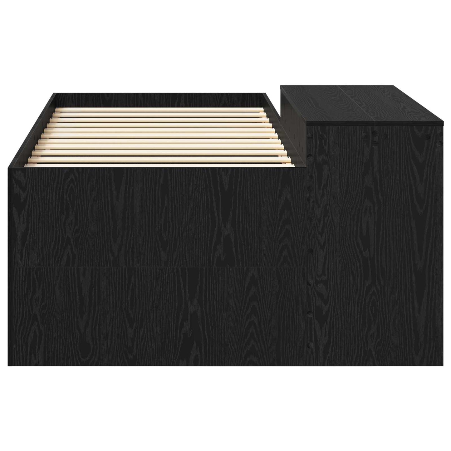 Letto alto per bambini con scrivania Nero 98.5 x 200 cm