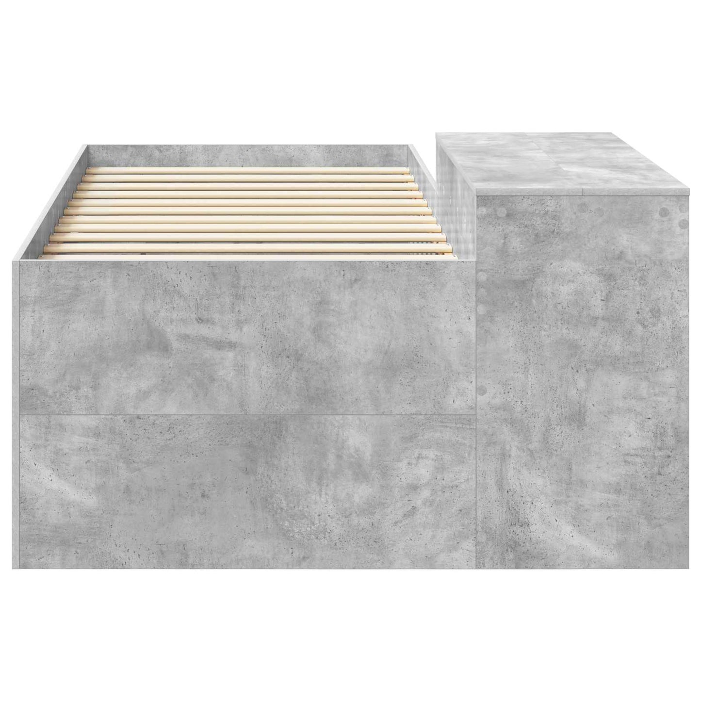 Letto alto per bambini con scrivania Grigio Cemento | homemem39
