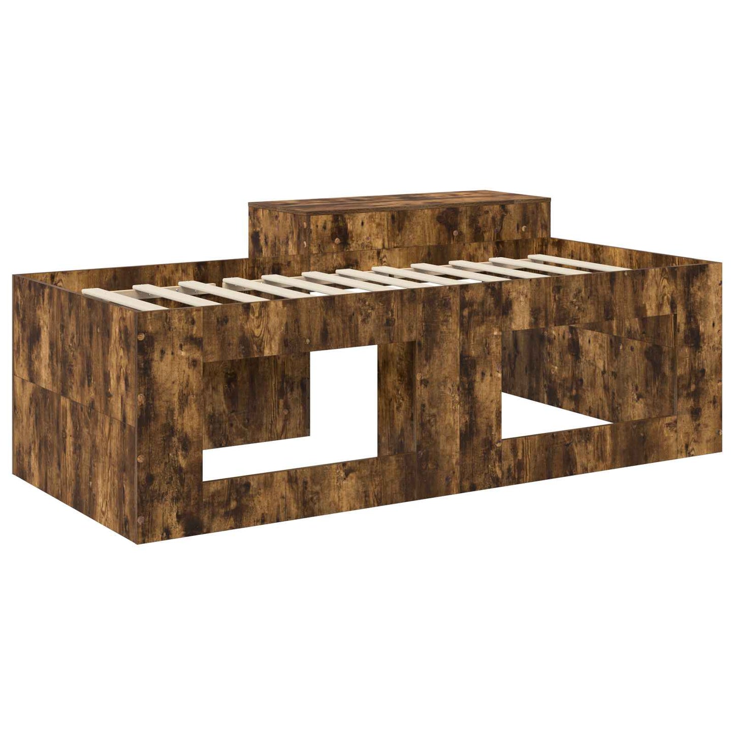Letto alto per bambini con scrivania Rovere Fumo 98.5 x 200 cm | homemem39