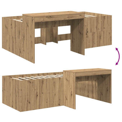 Letto alto per bambini con scrivania Rovere Artigianale | homemem39