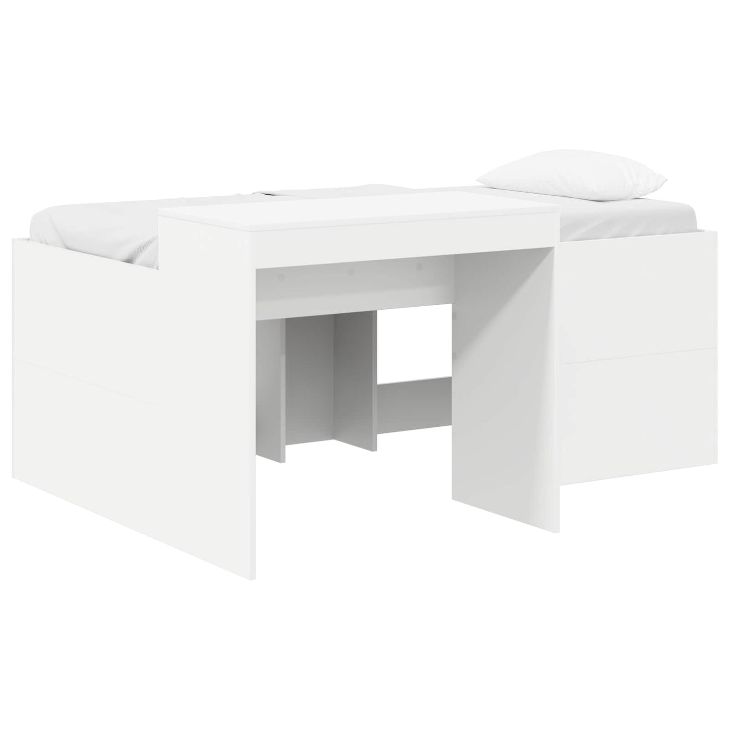 Letto alto per bambini con scrivania Bianco 80 x 160 cm | homemem39