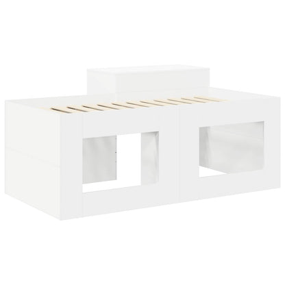 Letto alto per bambini con scrivania Bianco 80 x 160 cm | homemem39