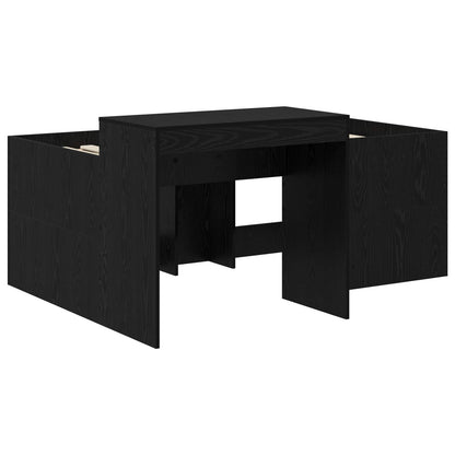 Letto alto per bambini con scrivania Nero 80 x 160 cm | homemem39
