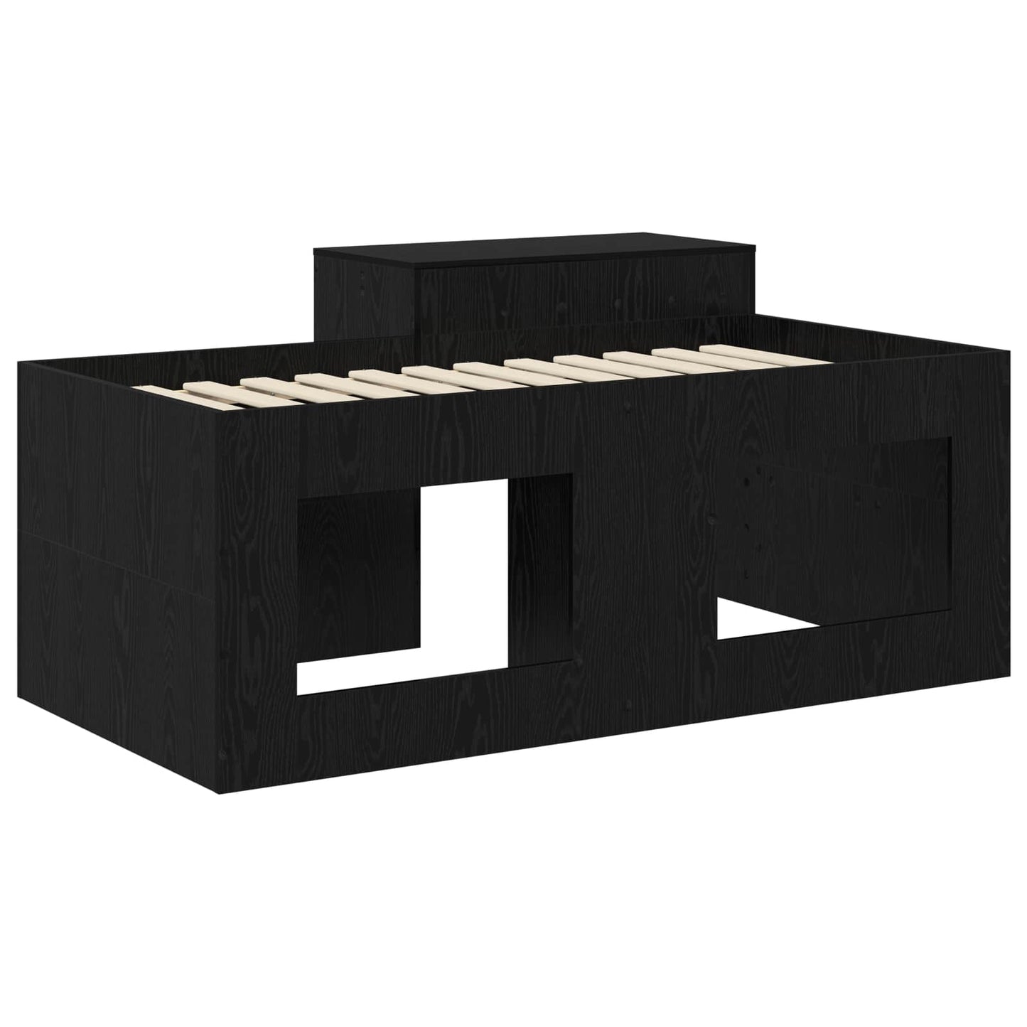 Letto alto per bambini con scrivania Nero 80 x 160 cm | homemem39