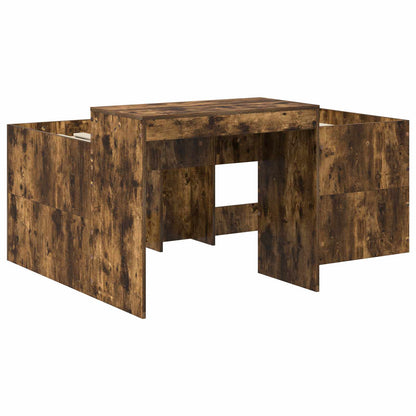 Letto alto per bambini con scrivania Rovere Fumo 80 x 160 cm | homemem39
