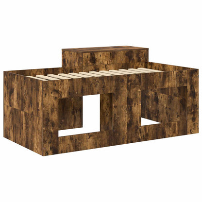 Letto alto per bambini con scrivania Rovere Fumo 80 x 160 cm | homemem39