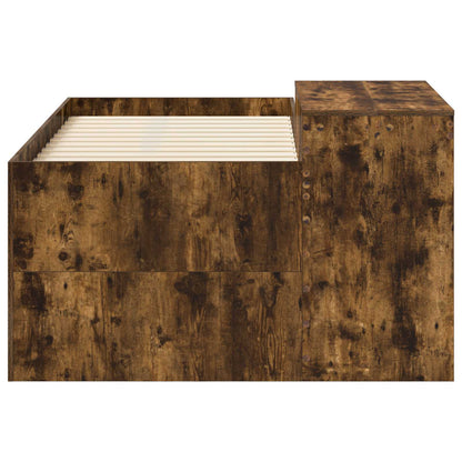 Letto alto per bambini con scrivania Rovere Fumo 80 x 160 cm | homemem39