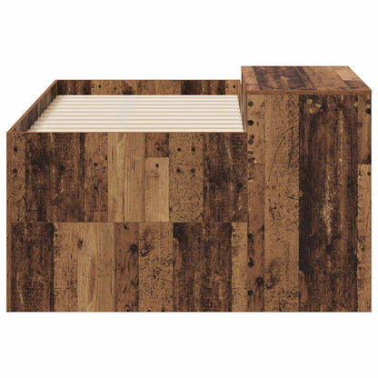Letto alto per bambini con scrivania Legno antico | homemem39