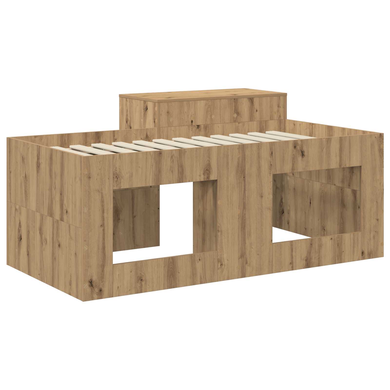 Letto alto per bambini con scrivania Rovere Artigianale | homemem39