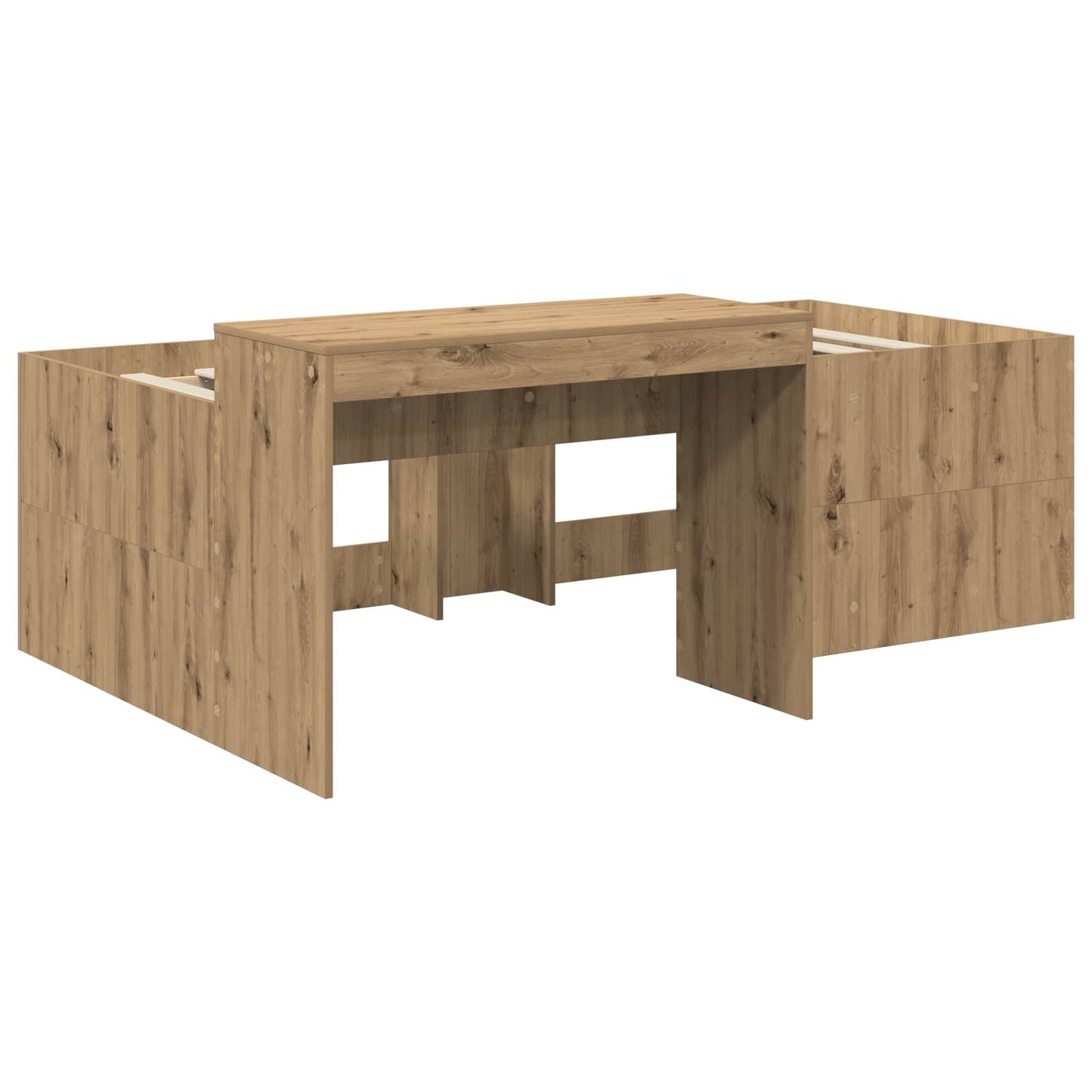 Letto alto per bambini con scrivania Rovere Artigianale | homemem39