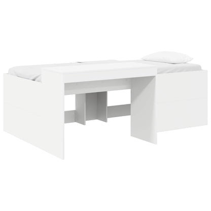 Letto alto per bambini con scrivania Bianco 75 x 190 cm | homemem39
