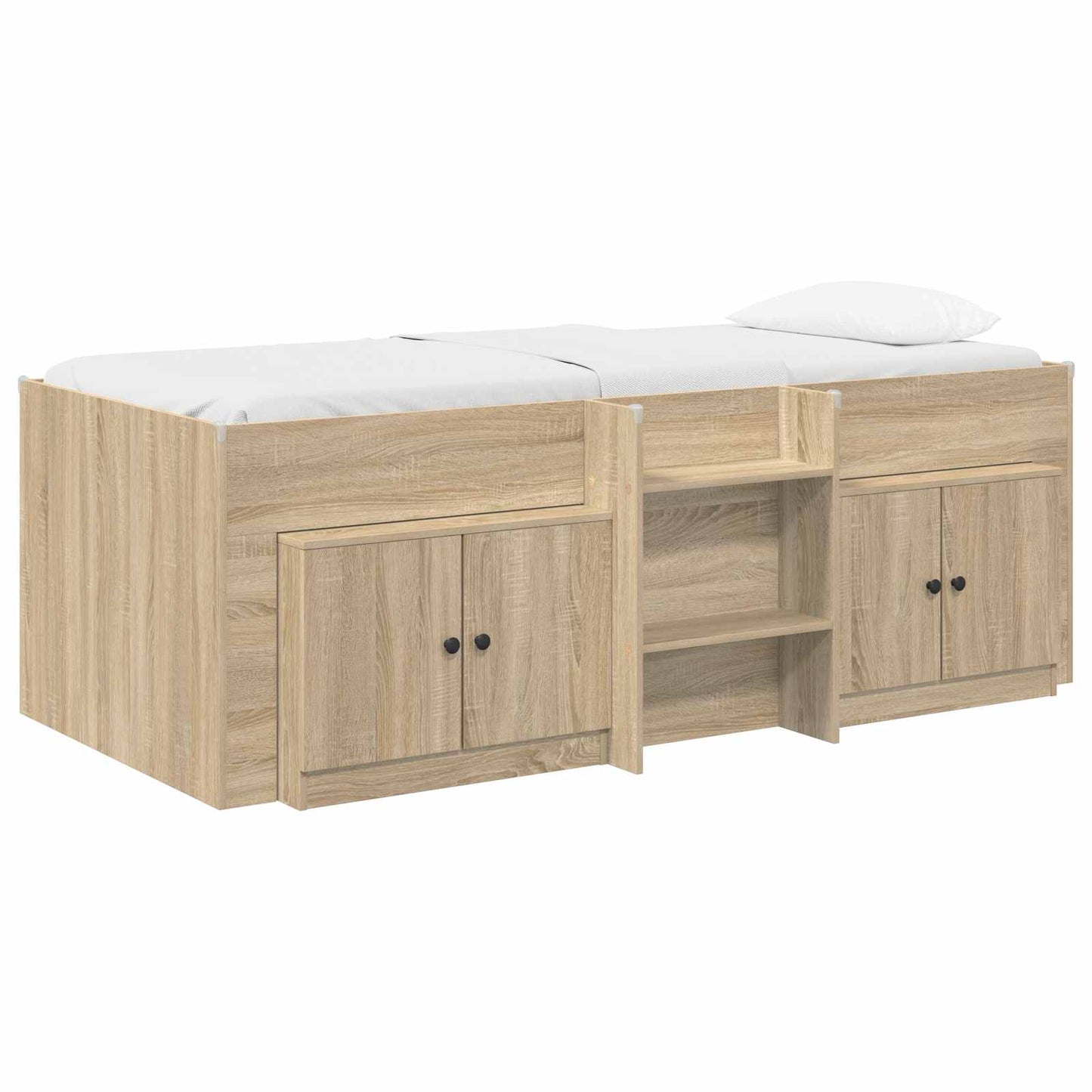Struttura Letto Loft con Mobile con porta 3 pz Rovere Sonoma | homemem39