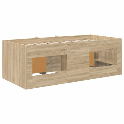 Struttura Letto Loft con Mobile con porta 3 pz Rovere Sonoma | homemem39