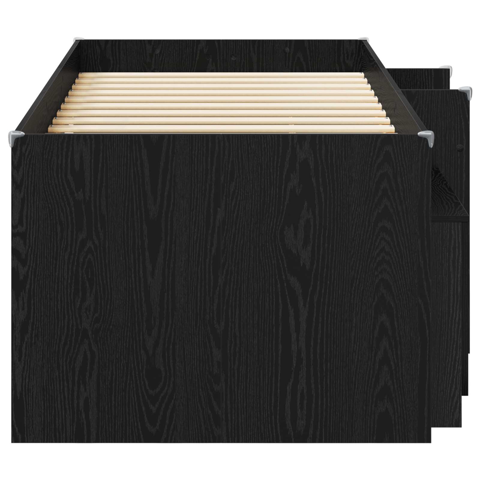 Struttura Letto Loft con Armadietto 3 pz Nero Legno multistrato | homemem39