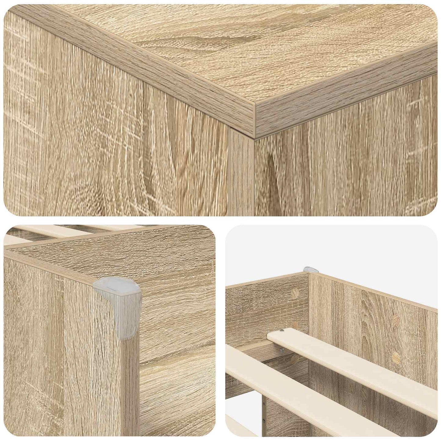 Struttura Letto Loft con Armadietto 3 pz Rovere Sonoma | homemem39