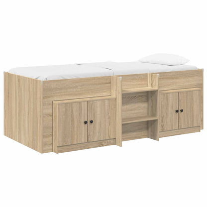 Struttura Letto Loft con Armadietto 3 pz Rovere Sonoma | homemem39