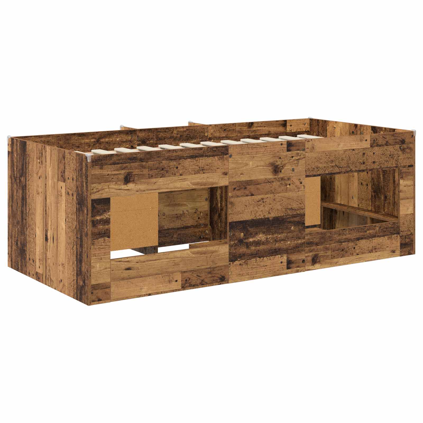 Struttura Letto Loft con Armadietto con porta 3 pz Legno antico | homemem39