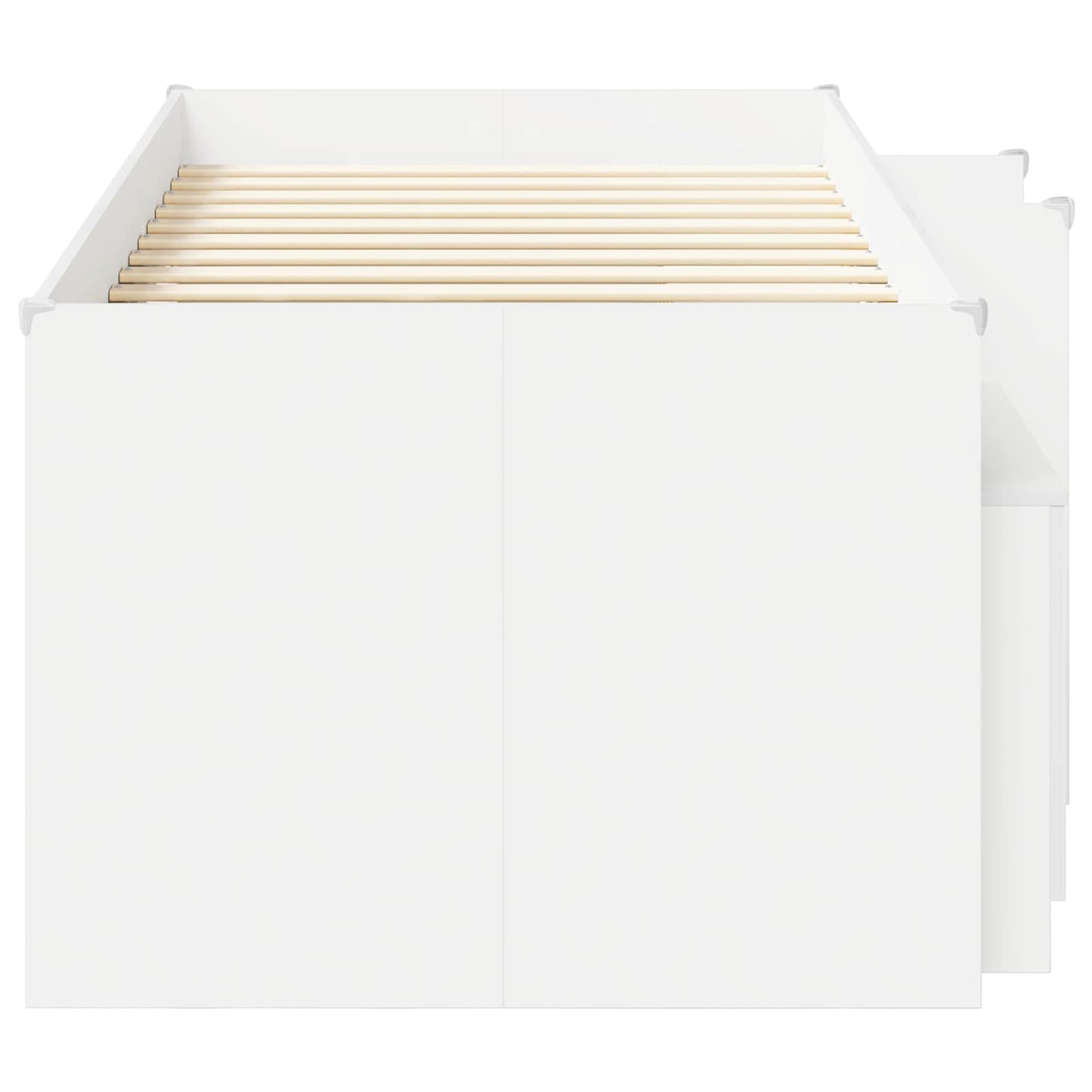 Struttura Letto Loft con Mobile 3 pz Bianco Legno multistrato | homemem39