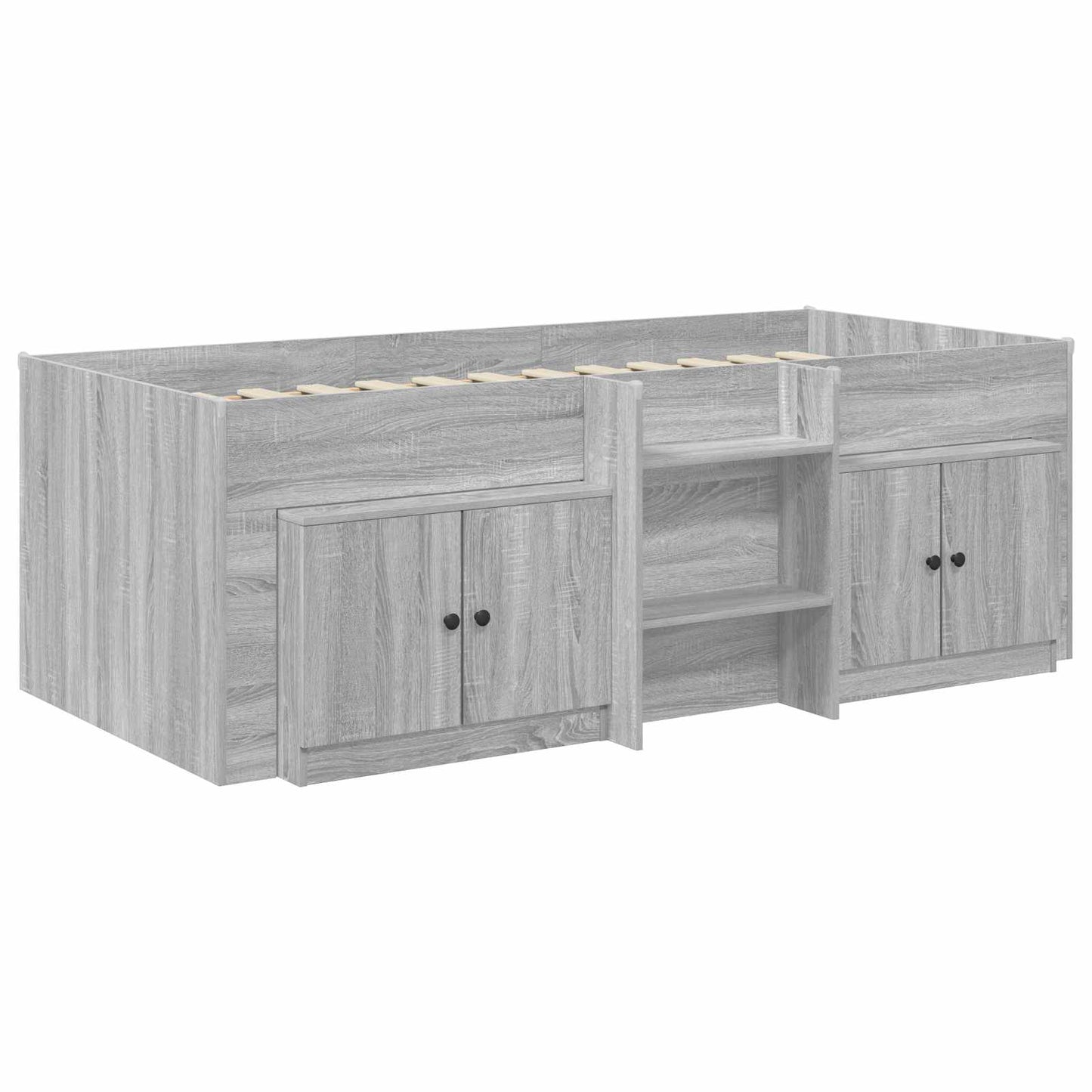 Struttura Letto Loft con Mobile con porta 3 pz Sonoma grigio | homemem39