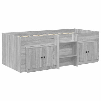 Struttura Letto Loft con Mobile con porta 3 pz Sonoma grigio | homemem39