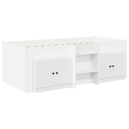 Struttura Letto Loft con Mobile 3 pz Bianco Legno multistrato | homemem39
