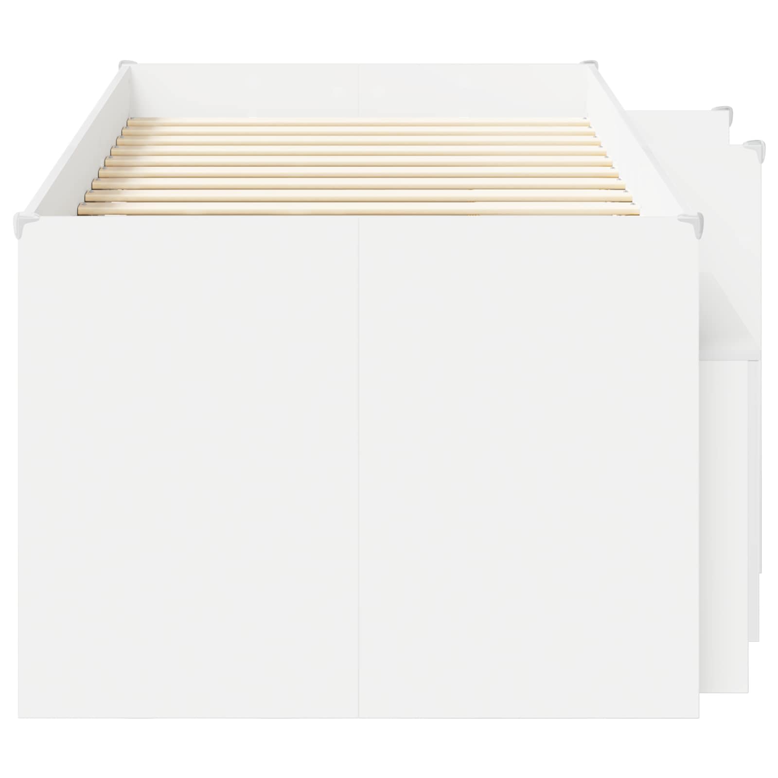 Struttura Letto Loft con Mobile 3 pz Bianco Legno multistrato | homemem39