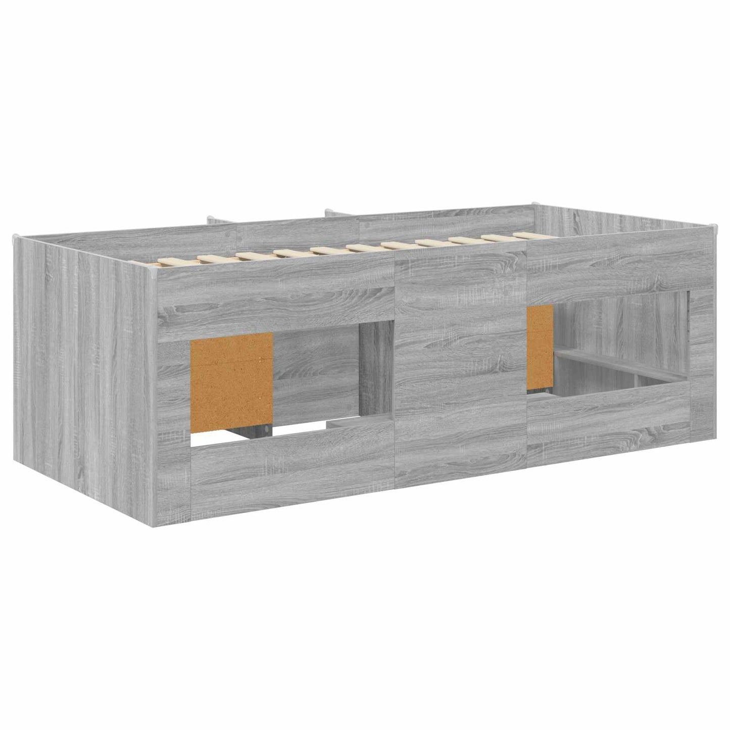 Struttura Letto Loft con Mobile con porta 3 pz Sonoma grigio | homemem39
