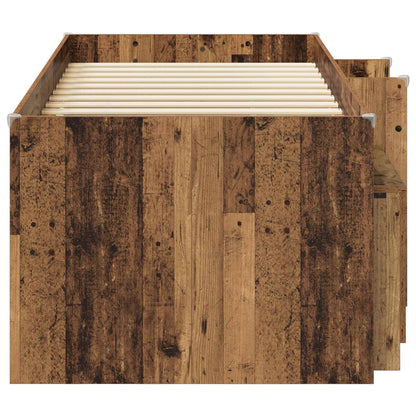 Struttura Letto Loft con Mobile con porta 3 pz Legno antico | homemem39